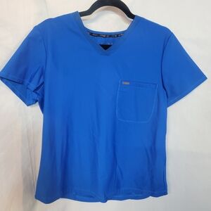 Cherokee Form Scrub Top Royal Blue